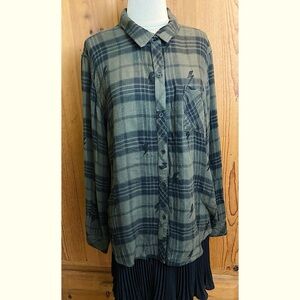Rails Hunter Lightning Thunderbolt Button Up Flannel Shirt